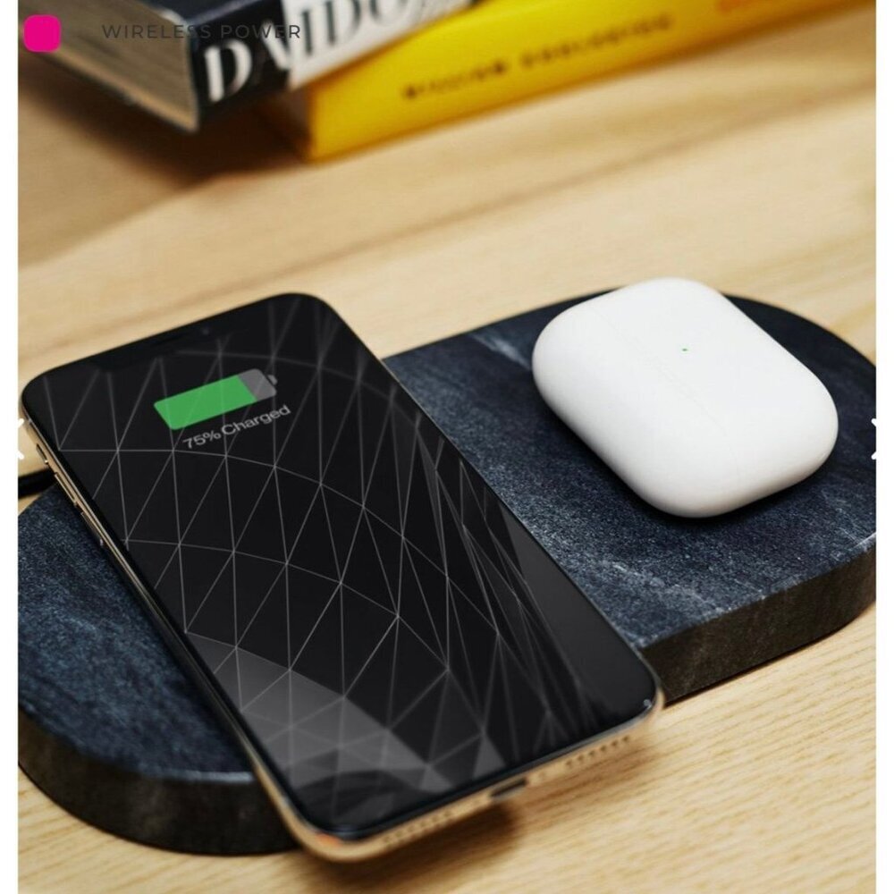 Wireless Dual Charging Pad - Black